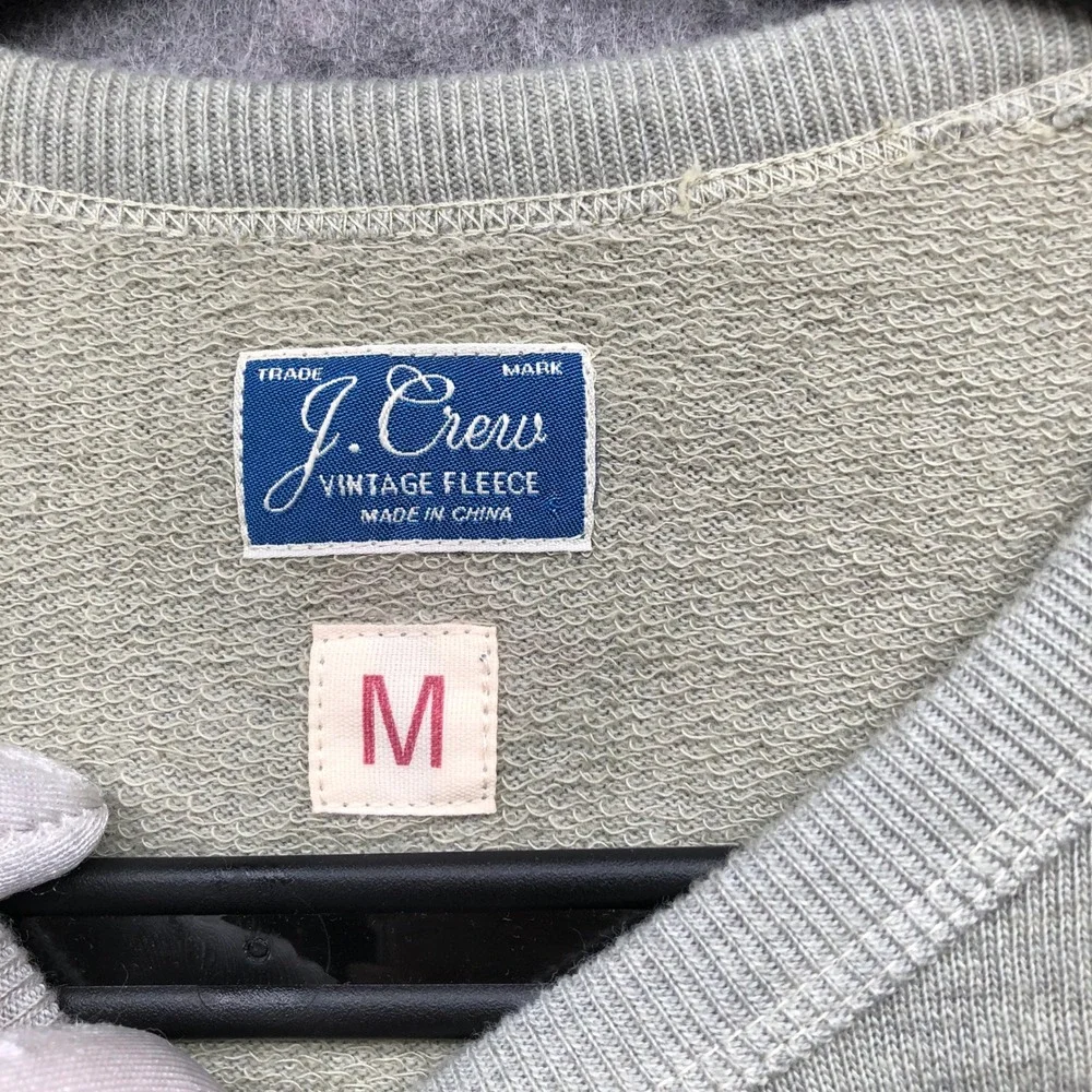 J Crew Vintage Fleece Mistral Graphic Sweatshirt Mens M Sage Dip Dye Ombre
